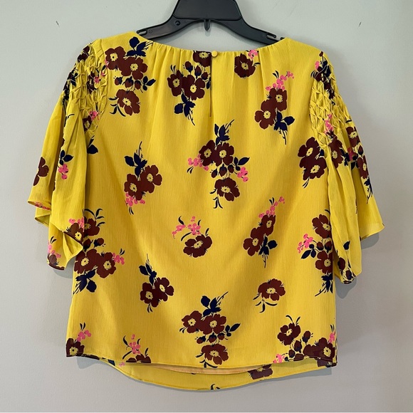 Madewell Pleated Cascade Top in Retro Bouquet Floral Size Small - Picture 7 of 15